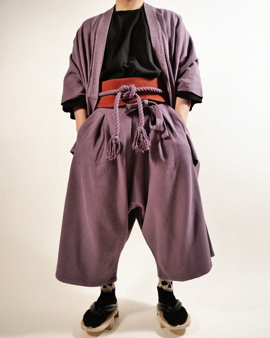DOUHIKI - SASHIKO - LAVENDER | Prospective Flow | Japanese Fashion